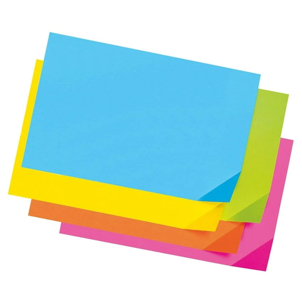 Assorted Colors 100 Sheets//Pack Pacon 1712 Colorwave Super Bright Tagboard 12 x 18